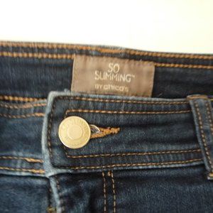 SO SLIMMING BY CHICOS  JEANS NW STRETCH STRAIGHT SZ 1